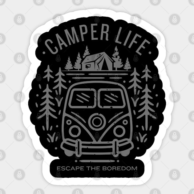 Vintage and Retro Outdoor Adventure Sticker by EdSan Designs